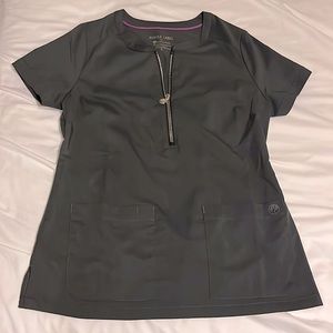 Healing Hands Women’s Scrub Top - Pewter - Small